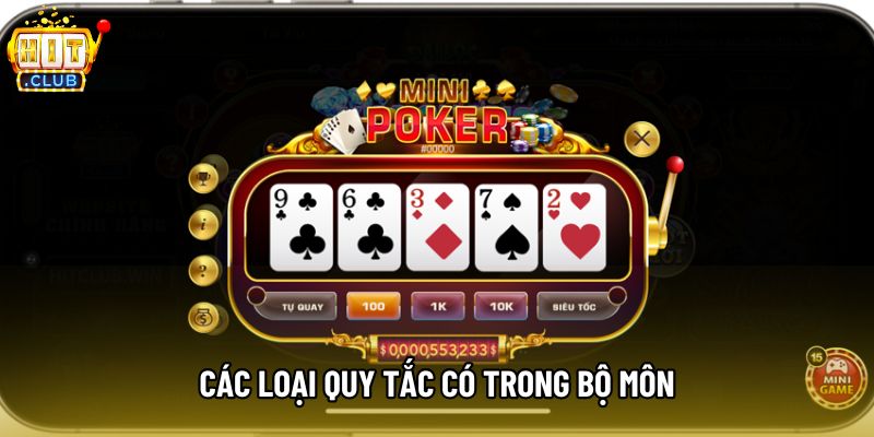 Các loại quy tắc có trong bộ môn Các loại quy tắc có trong bộ môn